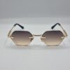 Rimless geometric glasses