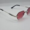 Rimless geometric glasses